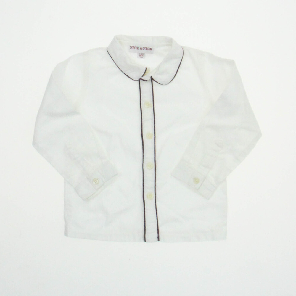 Neck & Neck Boys White Button Down Long Sleeve size: 12 Months